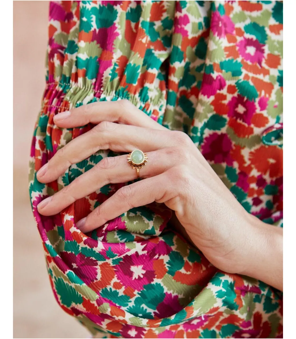 Polin et moi BISUTERÍA>Anillo Piedra Rosi Verde Agua