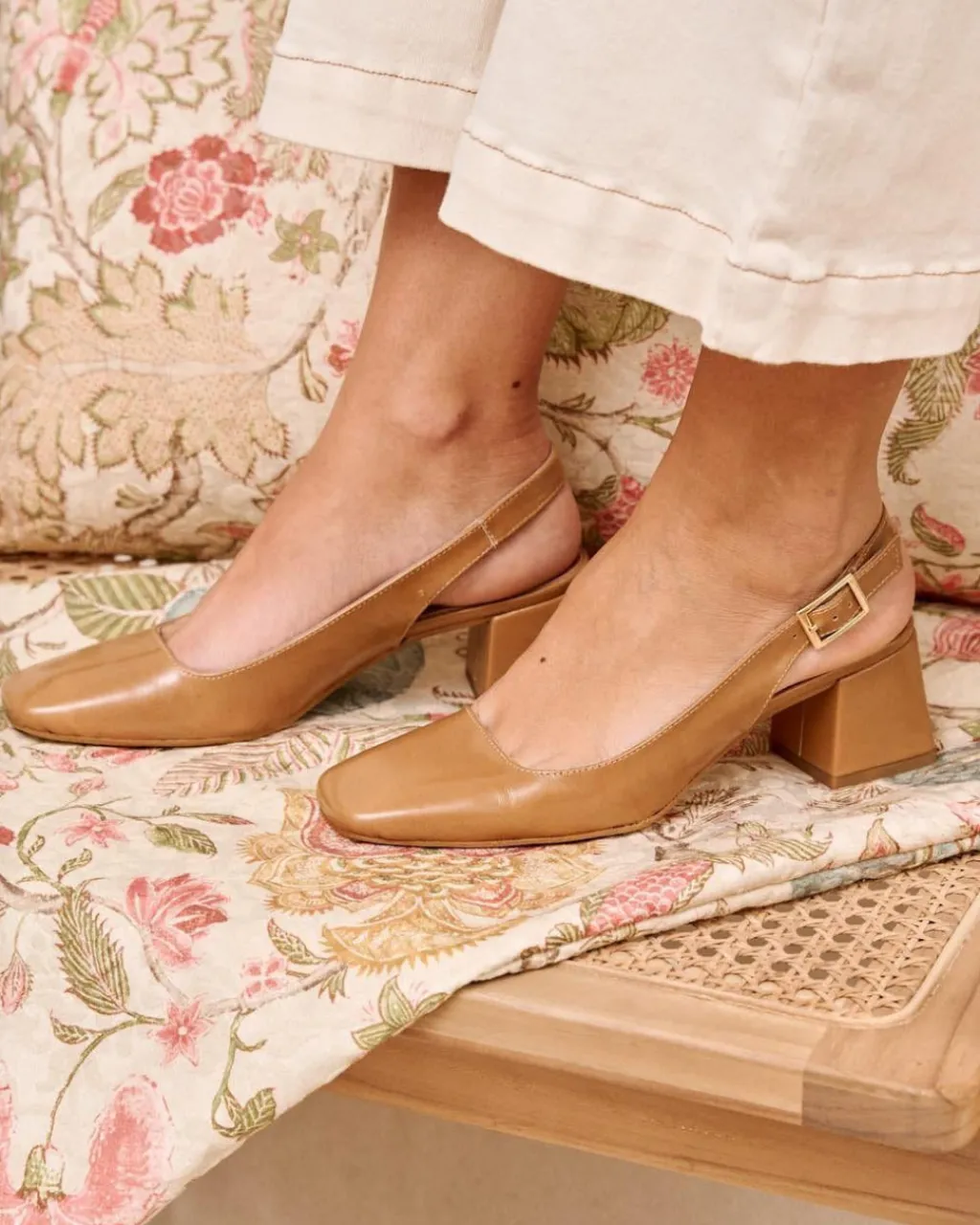 Polin et moi ZAPATOS DE TACÓN>Bailarina Destalonada Timbra Cuero