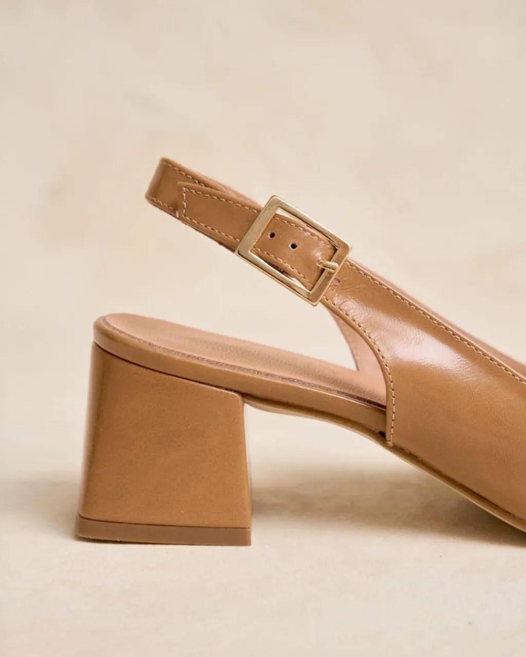 Polin et moi ZAPATOS DE TACÓN>Bailarina Destalonada Timbra Cuero