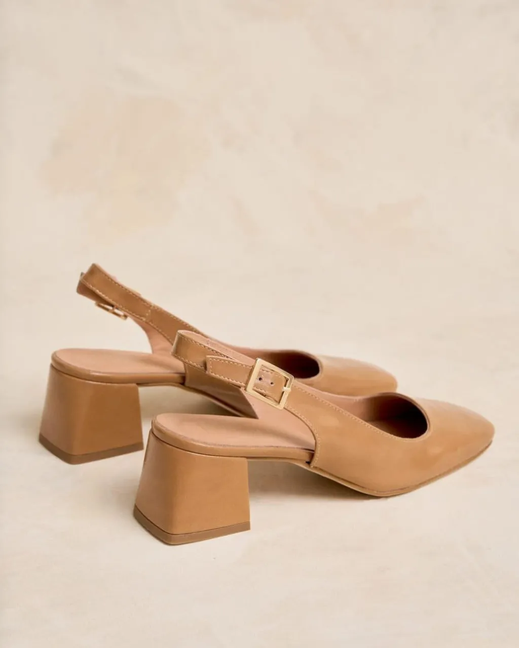 Polin et moi ZAPATOS DE TACÓN>Bailarina Destalonada Timbra Cuero