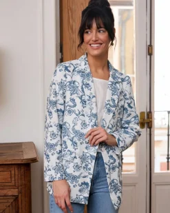 Polin et moi BLAZERS Y CAZADORAS>Blaizer Lino Geraldine DENIM