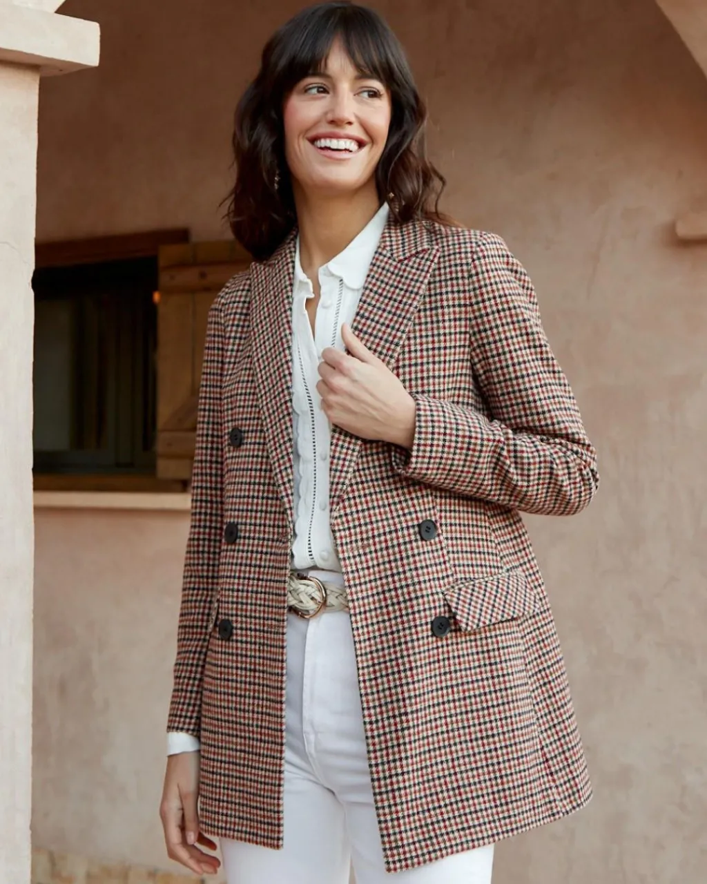 Polin et moi BLAZERS Y CAZADORAS>Blazer Cuadros Hatty camel