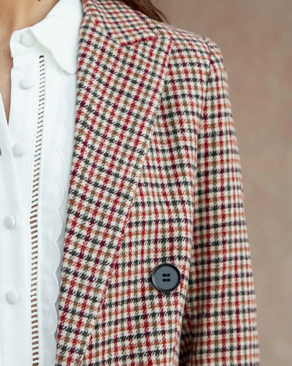 Polin et moi BLAZERS Y CAZADORAS>Blazer Cuadros Hatty camel