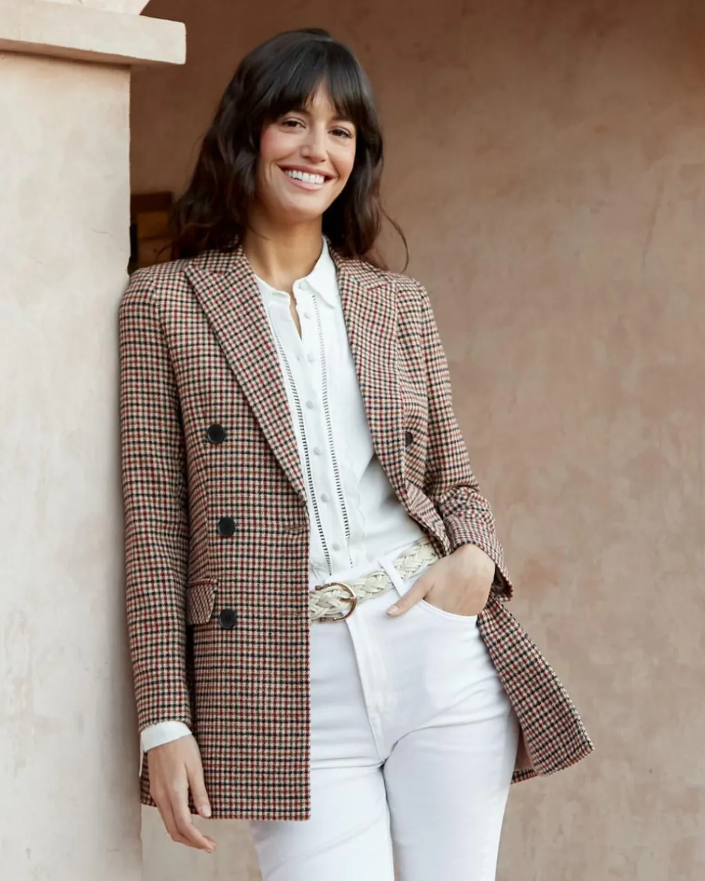 Polin et moi BLAZERS Y CAZADORAS>Blazer Cuadros Hatty camel