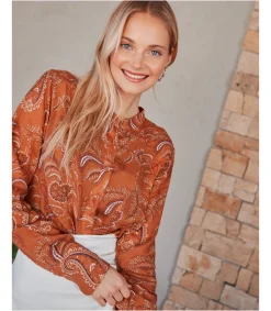 Polin et moi BLUSAS Y CAMISAS>Blusa Estampada Manuella Teja