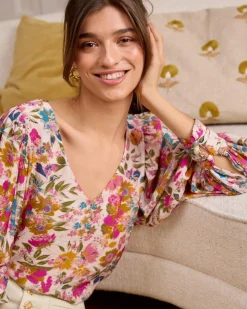 Polin et moi BLUSAS Y CAMISAS>Blusa Floral Rachel Rosa