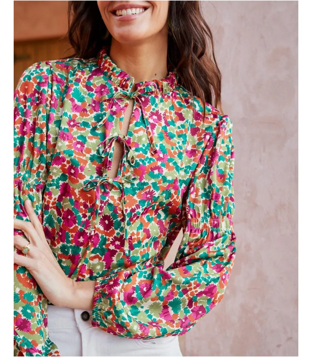 Polin et moi BLUSAS Y CAMISAS>Blusa Lazos Marria Verde esmeralda