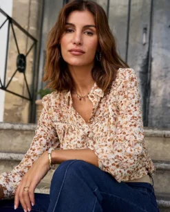 Polin et moi BLUSAS Y CAMISAS>Blusa Lúrex Cósima camel