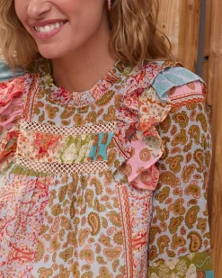 Polin et moi BLUSAS Y CAMISAS>Blusa Patchwork Cloete Salmon