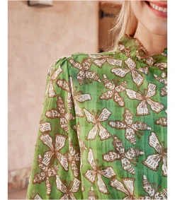 Polin et moi BLUSAS Y CAMISAS>Blusa Volantes Aneva VERDE MANZANA/ MENTA