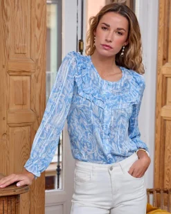 Polin et moi BLUSAS Y CAMISAS>Blusa Volantes Gabrielle Celeste