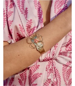 Polin et moi BISUTERÍA|COMPLEMENTOS>Brazalete Flor Trida Oro