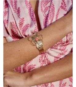 Polin et moi BISUTERÍA|COMPLEMENTOS>Brazalete Flor Trida Oro