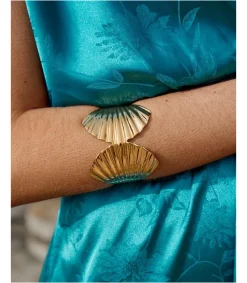 Polin et moi BISUTERÍA|COMPLEMENTOS>Brazalete Hoja Esti Oro