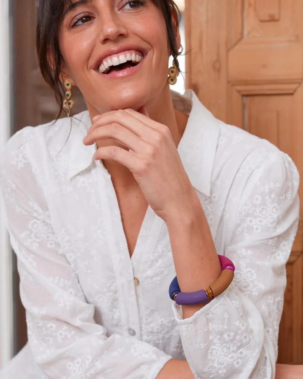 Polin et moi BISUTERÍA>Brazalete Mate Maroa Crema