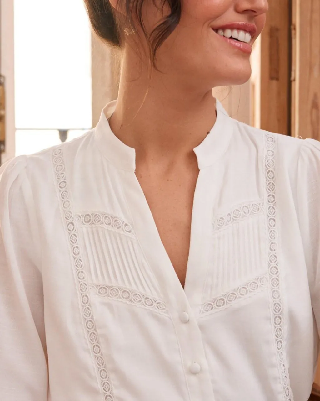 Polin et moi BLUSAS Y CAMISAS>Camisa Botón Clotilde blanco