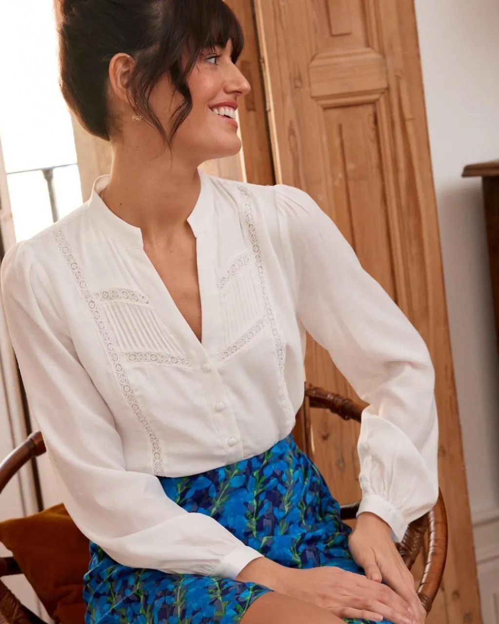 Polin et moi BLUSAS Y CAMISAS>Camisa Botón Clotilde blanco