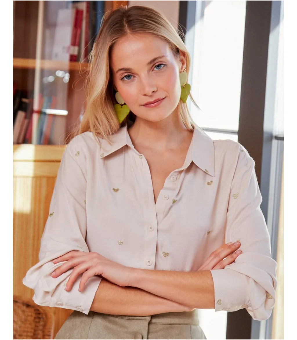 Polin et moi BLUSAS Y CAMISAS>Camisa Corazón Romy BEIGE