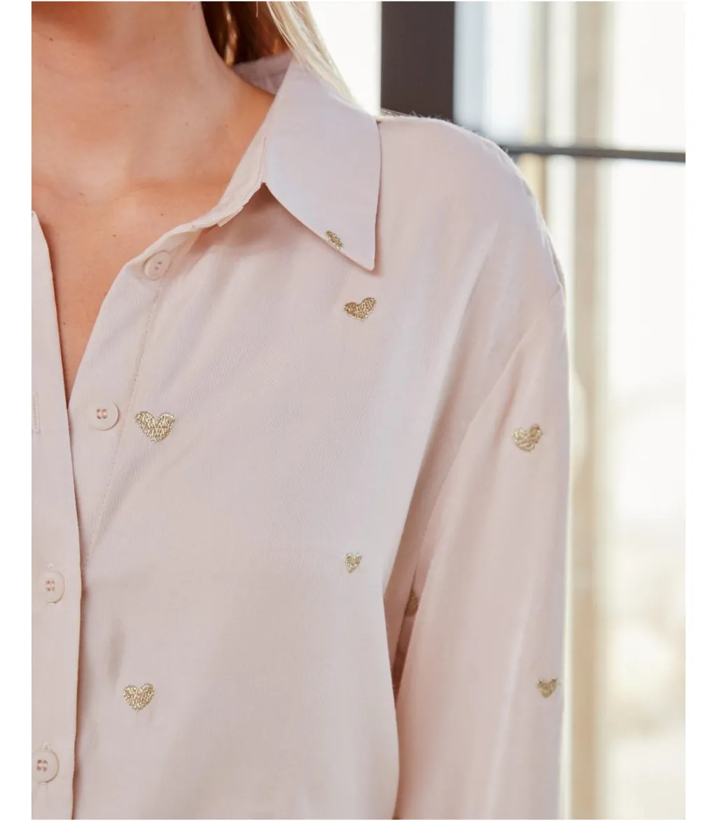 Polin et moi BLUSAS Y CAMISAS>Camisa Corazón Romy BEIGE