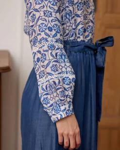 Polin et moi BLUSAS Y CAMISAS>Camisa Estampado Tessi azul klein