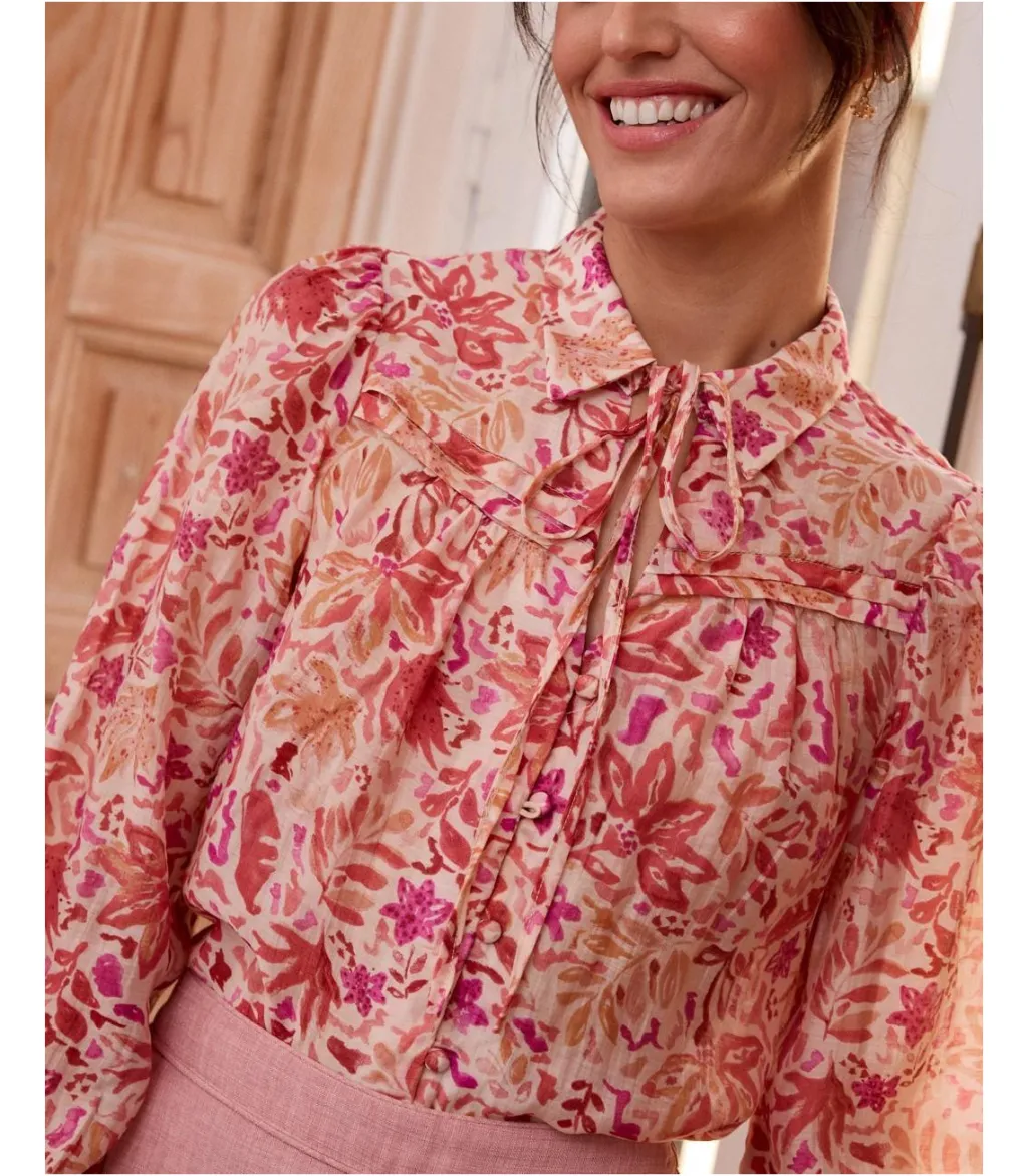 Polin et moi BLUSAS Y CAMISAS>Camisa Floral Nicola Rosa