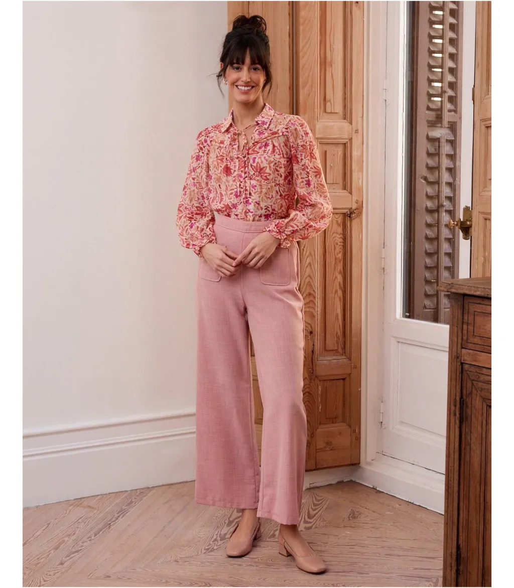 Polin et moi BLUSAS Y CAMISAS>Camisa Floral Nicola Rosa