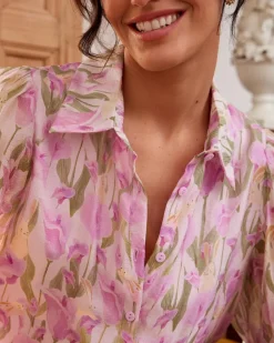 Polin et moi BLUSAS Y CAMISAS>Camisa Floral Salomé Lila