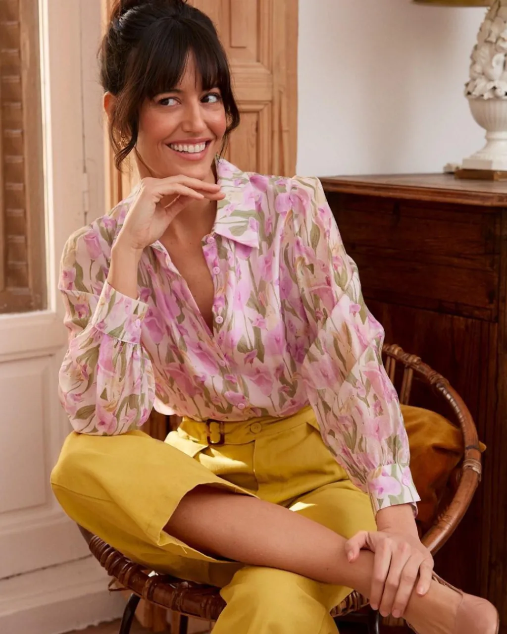 Polin et moi BLUSAS Y CAMISAS>Camisa Floral Salomé Lila