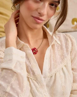 Polin et moi BLUSAS Y CAMISAS>Camisa Transparente Saman Crudo