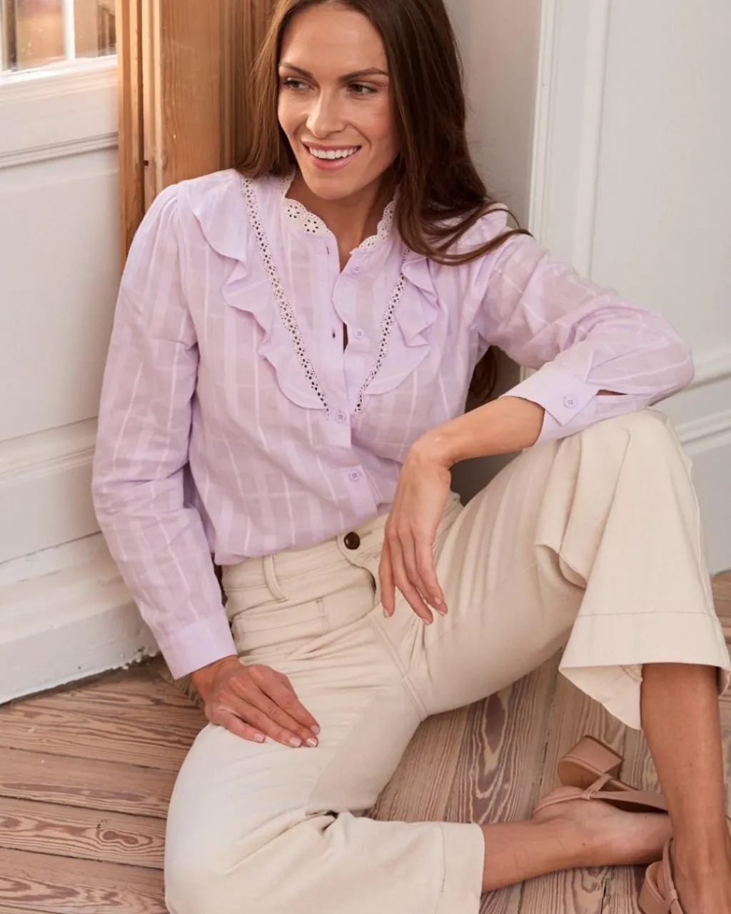 Polin et moi BLUSAS Y CAMISAS>Camisa Volante Lilia Lila