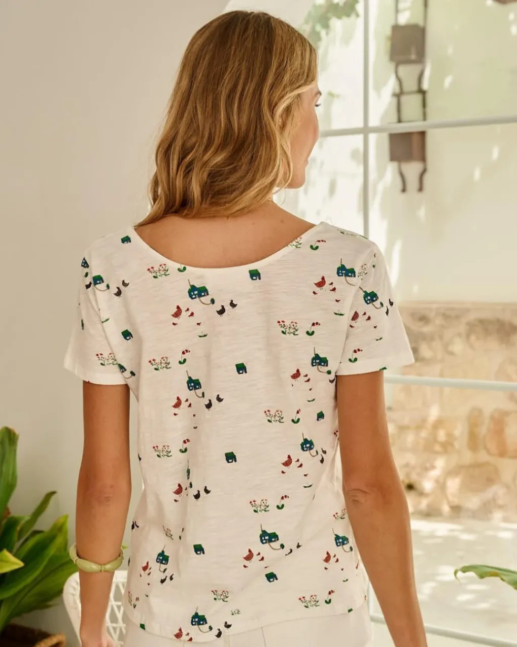 Polin et moi CAMISETAS Y TOPS>Camiseta Botones Toñi blanco