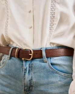 Polin et moi CINTURONES>Cinturón Fino Coco Marrón