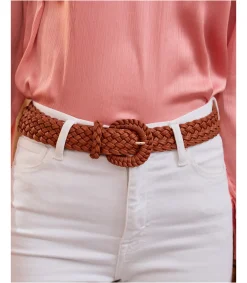 Polin et moi CINTURONES>Cinturón Trernzado Trina camel