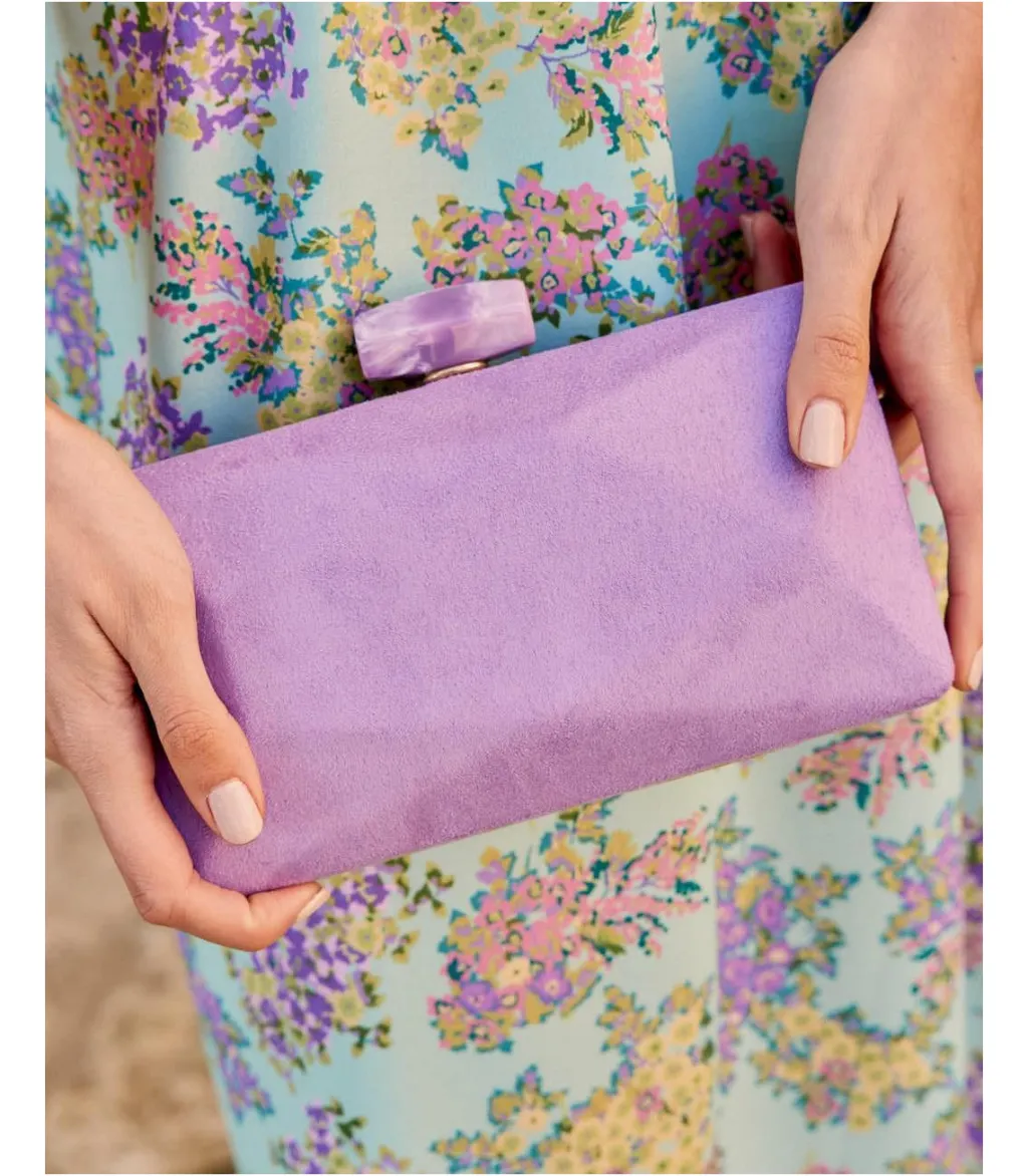 Polin et moi BOLSOS|COMPLEMENTOS>Clutch Piedra Liliama Lila