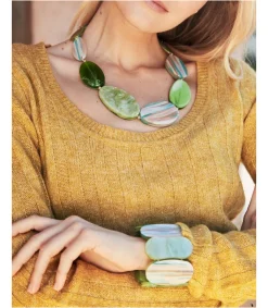 Polin et moi BISUTERÍA>Colgante Maxi Elasci Verde Manzana