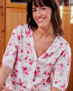 Polin et moi CARDIGANS Y JERSEIS>Cárdigan Floral Famara ROSA
