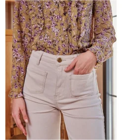 Polin et moi PANTALONES>Denim Ancho Amparo Crudo