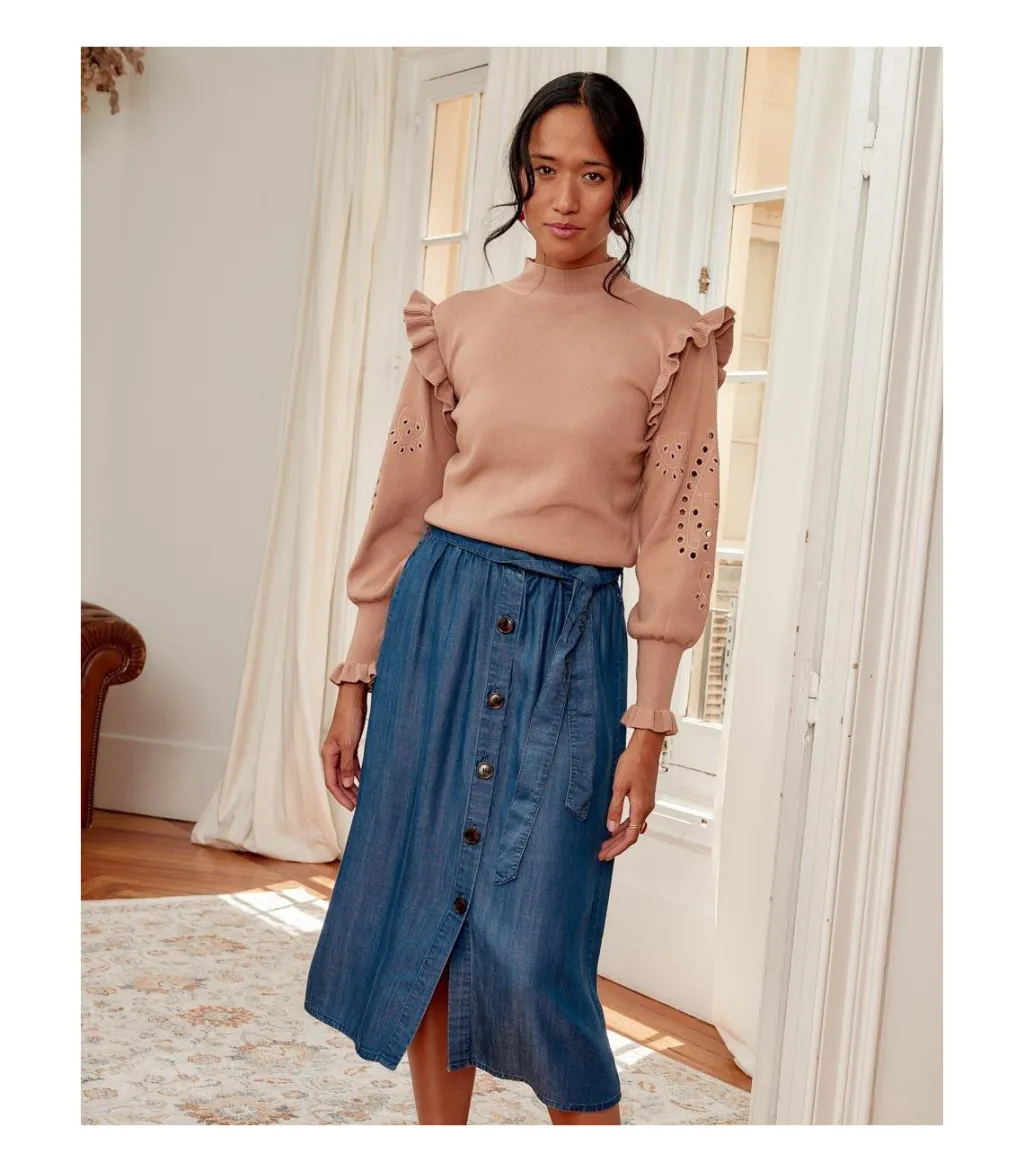 Polin et moi FALDAS>Falda Airea denim