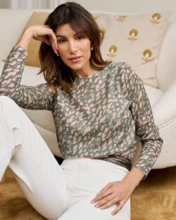 Polin et moi CARDIGANS Y JERSEIS>Jersey Manchas Carola verde esmeralda