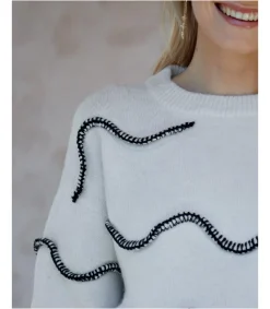 Polin et moi CARDIGANS Y JERSEIS>Jersey Pespuntes Maiala Crudo