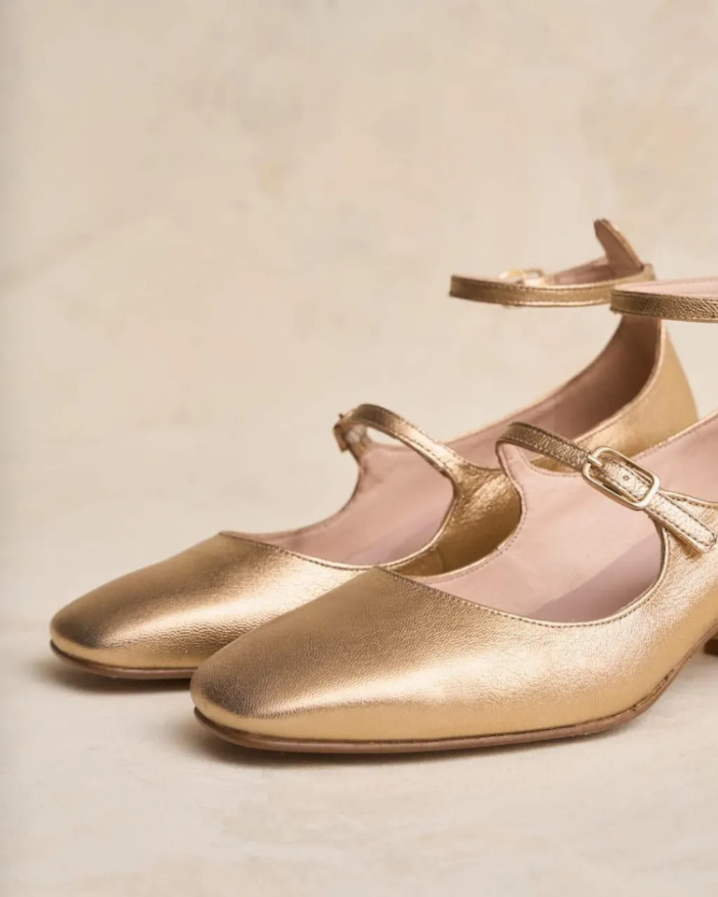 Polin et moi ZAPATOS DE TACÓN|FERIA>Mary Jane Hebilla Carima Oro