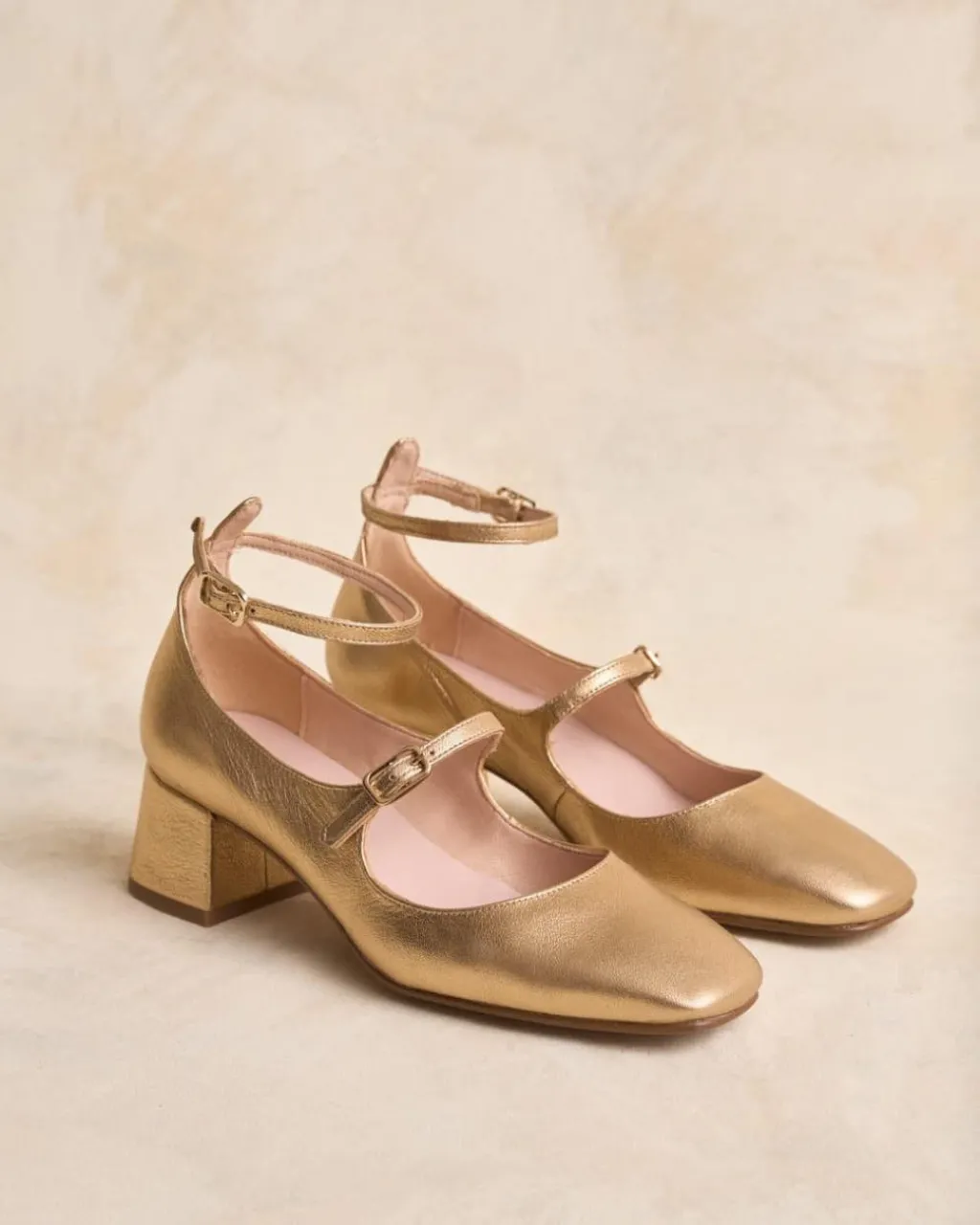 Polin et moi ZAPATOS DE TACÓN|FERIA>Mary Jane Hebilla Carima Oro