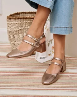 Polin et moi ZAPATOS DE TACÓN>Mary Jane Tacón Cesia Bronce