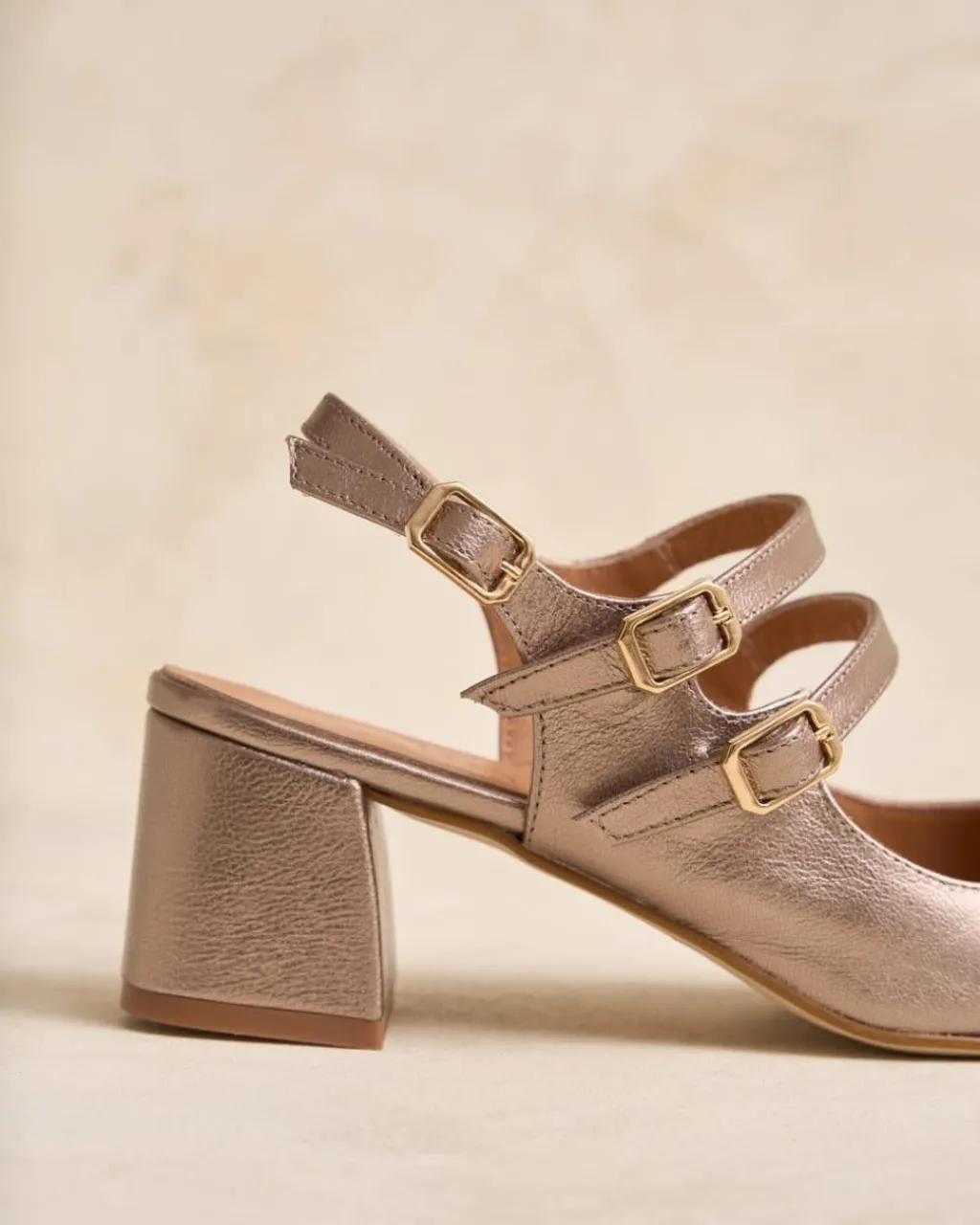 Polin et moi ZAPATOS DE TACÓN>Mary Jane Tacón Cesia Bronce