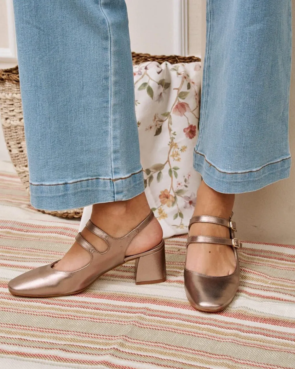 Polin et moi ZAPATOS DE TACÓN>Mary Jane Tacón Cesia Bronce