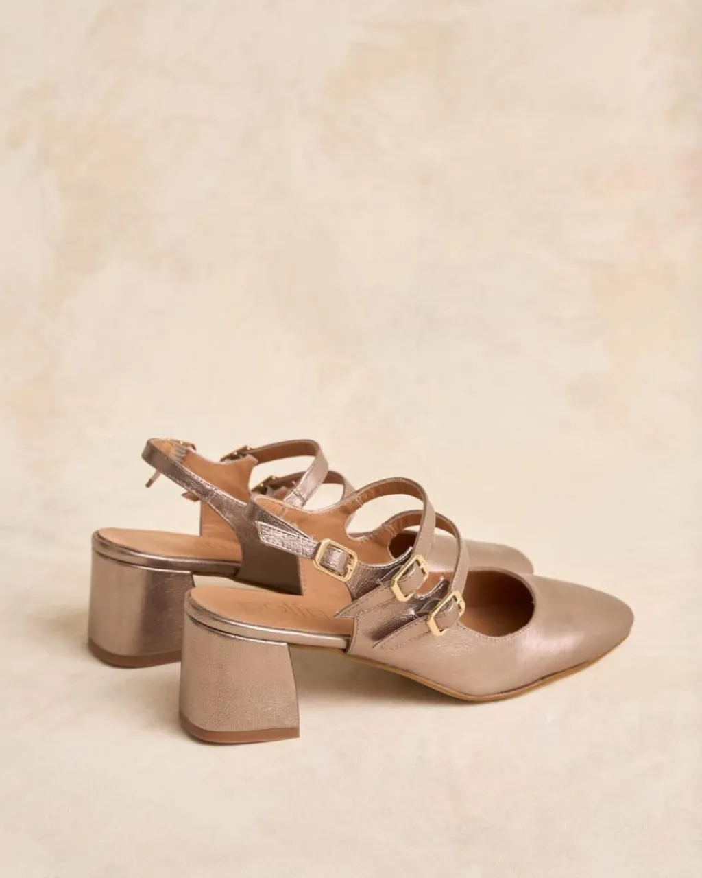 Polin et moi ZAPATOS DE TACÓN>Mary Jane Tacón Cesia Bronce