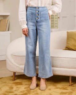 Polin et moi PANTALONES>Pantalón Bolsillo Helene DENIM