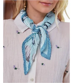 Polin et moi PAÑUELOS>Pañuelo Plisado Cielo Turquesa