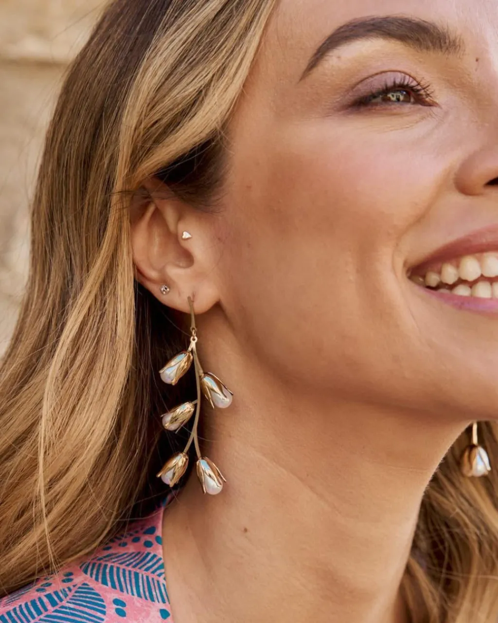 Polin et moi BISUTERÍA|COMPLEMENTOS>Pendiente Rama Perla blanco