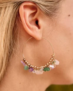 Polin et moi BISUTERÍA|COMPLEMENTOS>Pendientes Aros Aitana Crema